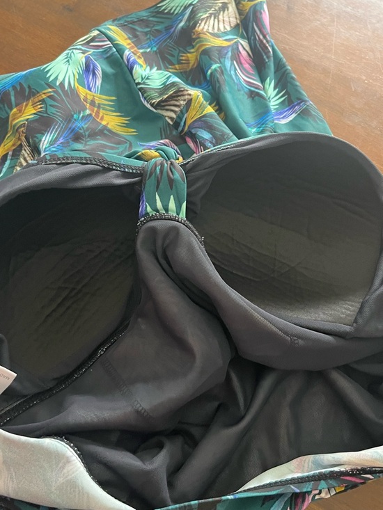 Swimsuits For All Women's One-piece Teal Multicolor Tropical Print Size 20 - Picture 6 of 7